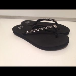 Black with rhinestones OP sandals